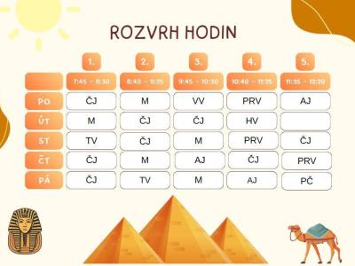 Rozvrh hodin 3.A - platný od 17.11.2025